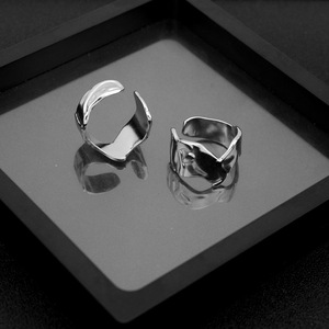 Popular Unique Design <b>Silver</b> Plated <b>Ring</b> Hip Hop Punk Style <b>Adjustable</b> Unisex's Stainless Steel <b>Rings</b> Wholesale Jewelry Trendy - Product Image 4