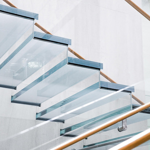 Glass <strong>Stair</strong> <strong>Treads</strong> Tempered Toughened <strong>Laminated</strong> Safety Building Structural Glass Panels for Staircase Steps with Factory Price - Product Image 2