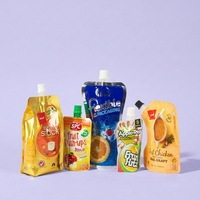 Sachet Doypack transparent jetable avec bec verseur, imprimé en gravure, résistant à l'humidité, pour liquides, 50ml-300ml
