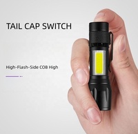 Nouvelle Vente Flash Lampe de Poche LED Rechargeable 2 en 1 Portable Mini en Aluminium EDC avec Zoom et Clip, Idéale pour Promotion et Cadeau