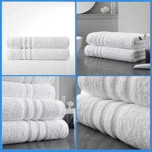 Serviettes de bain tissées 100 % coton pour adultes, 70x140cm, 400-1000gsm, écologiques, durables, certifiées ISO9001, résistantes à l'eau de Javel, pour usage hôtelier - Product Image 4