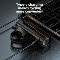 Lampe de vélo LED haute luminosité à énergie solaire, phare avant, batterie 1200mAh, étanche IPX5, 6 modes, pour enfants, VTT et route