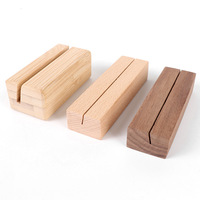 Support de cartes en bois de hêtre 100 % naturel avec logo personnalisé, porte-menus de bureau, pinces à mémos pour numéros de table de mariage et affichage de photos