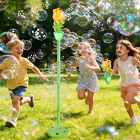 Tour à bulles RC Tournesol pour enfants, souffleur automatique dansant, machine à bulles pour extérieur, jardin, fête, mariage, avec support