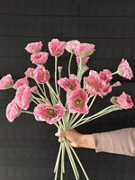 Nouvelle fleur de coquelicot artificielle colorée de haute qualité fausses fleurs de coquelicot pour mariage et décoration intérieure fleurs de couleur corail