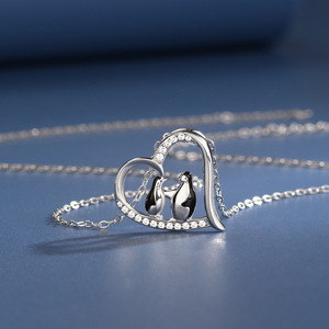 家族のジュエリーのための925スターリングシルバーリトルペンギンとマザーギフト - Product Image 2