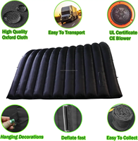 Tente de scène gonflable personnalisée en tissu Oxford, arche tunnel, couleur personnalisée, taille 8mx4m, avec pompe à air électrique et kits de réparation, pour usage extérieur