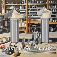 Tidyway OEM Fraise à rainurer Ovolo à pointe acérée, revêtement Tia, personnalisable, en carbure 55HRC, queue de 8mm/10mm/12mm/12.7mm, pour CNC