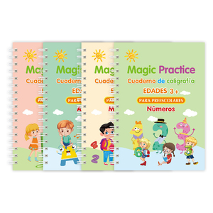 Cahier de calligraphie Sank Magic 3D à rainures pour enfants, apprentissage des chiffres et des lettres, cahier d'exercices de traçage, cadeau - Product Image 1