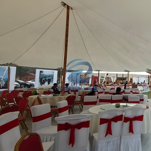 Tente en toile de voile de 6,0 m à 21,4 m de portée, structure en aluminium, baie modulaire de 3 m, imperméable et résistante aux UV pour mariages et événements en plein air - Product Image 5