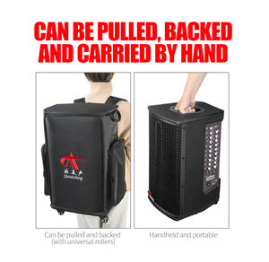 Oumeisheng K18 300W Cassa in Legno Portatile per Altoparlante 5.0 <span class=keywords><strong>con</strong></span> Woofer da 8 Pollici, Batteria al Litio, Telecomando e <span class=keywords><strong>Ruote</strong></span> Universali - Product Image 3