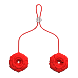 APPコントロール大人のセックス玩具女性用ローズニップルクランプバイブレーター9振動モード付きUSBパワーBDSM胸乳首刺激装置 - Product Image 6