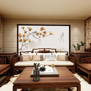 Embroidered Wall Covering Custom Size Eco-Friendly <b>Home</b> <b>Textile</b> TV Background Wall Decor - Product Image 2