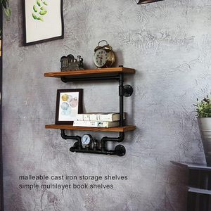 Soportes de tubería de <span class=keywords><strong>hierro</strong></span> <span class=keywords><strong>industrial</strong></span> Estante montado en la pared <span class=keywords><strong>Estantería</strong></span> Decoración Escalera de <span class=keywords><strong>madera</strong></span> Estante de almacenamiento - Product Image 6