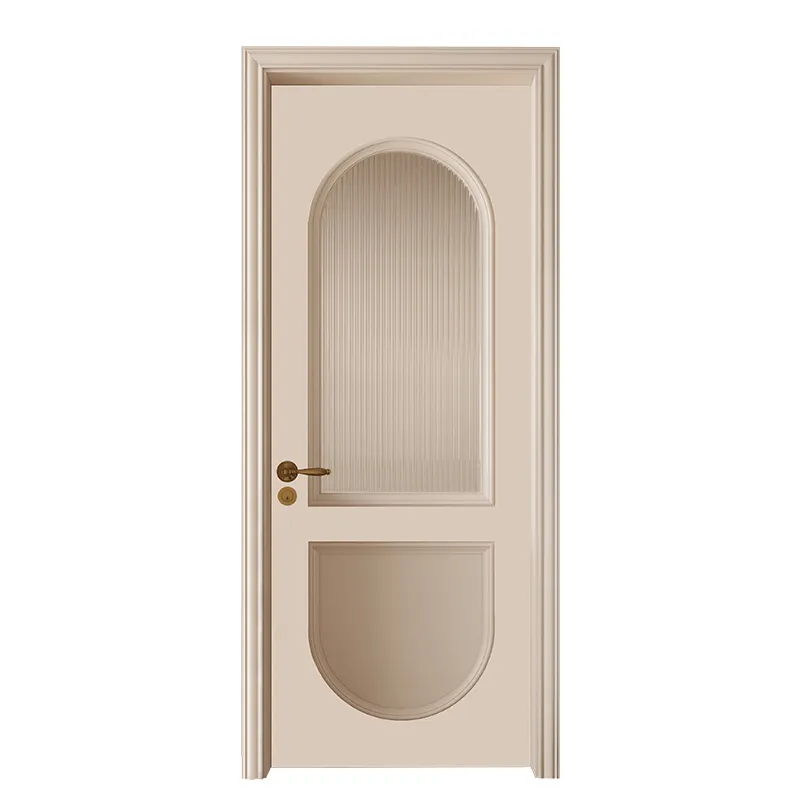 Modern tarzı ahşap kapı tasarımı ile banyo için cam kapi katı çekirdek kapalı ve ev için tuvalet