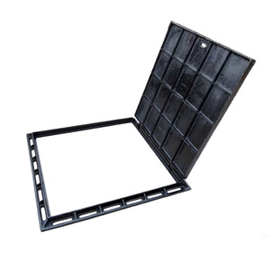 Zware D400 EN124 standaardmaat 800x800 gietijzeren rioolputdeksel gietwerkproducten - Product Image 2