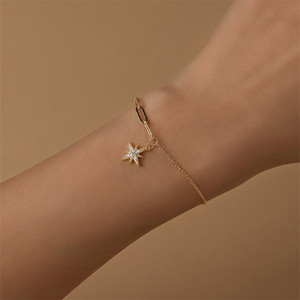 Nuevo Brazalete de Moda con Circonita, Estrella y Ojo Azul, Cruz Clásica de Plata 925 - Product Image 6