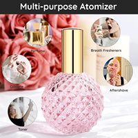 Flacons de parfum de luxe de 100 ml à grande capacité, transparents, avec pompe pulvérisatrice, rechargeables, en verre gris, pour parfum rose, mascara et gouttes pour les yeux