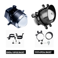 Phares antibrouillard HADUDU F9 Bi-LED de qualité supérieure avec lentille de projecteur 3.0 bleue, bicolore/tricolore