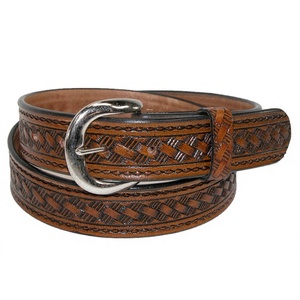 Ceintures réversibles en cuir véritable pour hommes avec boucle en alliage - Largeur de 1 3/8 pouces pour pantalons habillés - 2 styles en une seule ceinture - Product Image 1