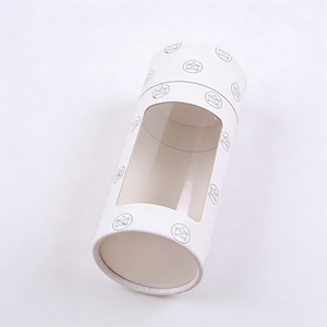 Custom Cylinder Paper <b>Box</b> With <b>Clear</b> Display Window Round Cardboard Tube Packaging For <b>Gift</b> Cosmetic Candle Tea Retail Display - Product Image 6