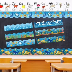 Pegatinas para Bordes de Tableros de Anuncios con Temática Oceánica, Impermeables, Resistentes a la Decoloración, Decoración Submarina para el Aula, el Hogar y la Oficina - Product Image 2