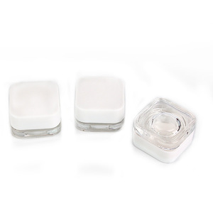 Barattoli in Vetro Quadrati Neri da 1 Grammo, 3ml, 5ml, 7ml, 9ml con Coperchio in Plastica a Prova di Bambino, Serigrafia per Conservazione Cosmetici ed Estratti di Oli - Product Image 1