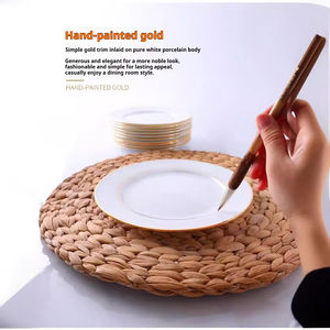 Services de table en céramique de style européen de luxe avec incrustations dorées pour les hôtels et les restaurants - Product Image 2