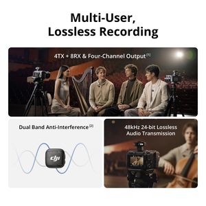 DJI <b>Mic</b> 3 1 TX + 1 RX Wireless Microphone with 32-Bit Float Internal Recording for Camera Smartphone Vlog - Product Image 3