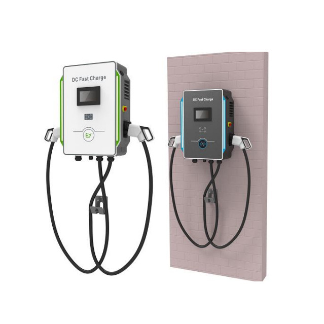 Wall Mounted 30Kw 40Kw Single Gun Double Gun EV Charger CCS Combo2 Home Wallbox Ev Car Charger Type2 CCS Combo1 CHAdeMO GBT OCPP