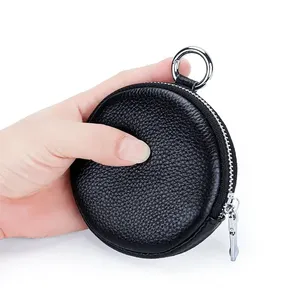 Porte-monnaie AndoBag pour femmes, en cuir de vache véritable, petits sacs ronds, mode simple, sac de rangement pour écouteurs, porte-cartes 201 - Product Image 3