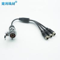 Ensemble de câbles de bobine de remorque à 5 broches pour affichage de caméra à 3 canaux pour moniteur connexion de câble de coffre de camion efficace
