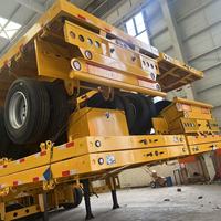 Semi-remorque surbaissée 2, 3 ou 4 essieux, 40T, 60T, 80T, robuste, pour le transport d'excavatrices