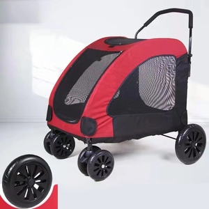 Carrinho luxuoso dobrável, carrinho para cachorro de tamanho médio e grande, 4 rodas - Product Image 2