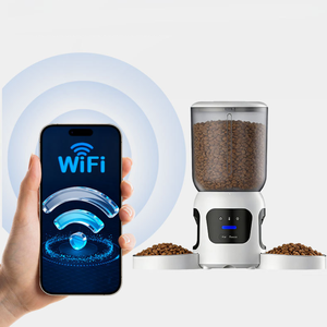 Distributeur de nourriture intelligent <span class=keywords><strong>pour</strong></span> animaux de compagnie avec caméra HD à double objectif, double bol, contrôle à distance <span class=keywords><strong>et</strong></span> via application, alimentation programmée <span class=keywords><strong>pour</strong></span> <span class=keywords><strong>chiens</strong></span> <span class=keywords><strong>et</strong></span> <span class=keywords><strong>chats</strong></span> - Product Image 1