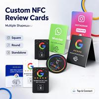 Support de table intelligent en acrylique personnalisé avec NFC et QR Code pour avis et commentaires sociaux