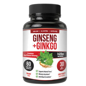 OEM suplemen sehat Ginkgo Biloba + ekstrak Ginseng Panax meningkatkan energi Starter kapsul manajemen wanita hamil - Product Image 1