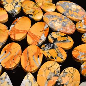 Par de jaspe Maligana de alta calidad, piedras preciosas sueltas hechas a mano, piedras preciosas curativas de cristal de jaspe Maligana para la fabricación de joyas - Product Image 4