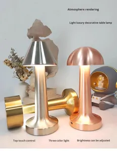Smart Home Lamp Metal Touch Decor for Bar <b>Coffee</b> <b>Table</b> Restaurant Decoration Light Desk LED Rechargeable Night Lights Bedroom - Product Image 6