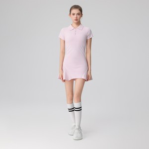 Conjunto de <span class=keywords><strong>Tenis</strong></span> para Mujer, <span class=keywords><strong>Vestido</strong></span> <span class=keywords><strong>con</strong></span> Cuello Polo, Manga Corta, Verano, Nailon Transpirable, Secado Rápido, Elástico en 4 Direcciones, Falda Deportiva <span class=keywords><strong>con</strong></span> Bolsillos - Product Image 5