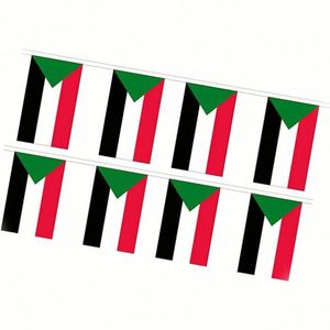 Promotional Sudan Sudanese Rectangle Custom String <b>Flag</b> Banner Fade Resistant Premium Quality for Decoration - Product Image 1