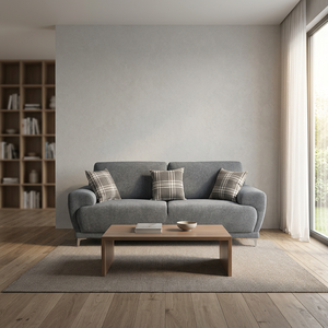 Canapé en forme de L 321 JPS 600888A convertible pour chambre à coucher et salon, tissu gris foncé moderne, mobilier de salon en aluminium - Product Image 3