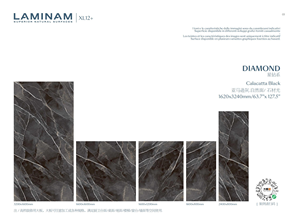 Losas de Piedra Sinterizada Calacatta Negra de Lujo de 12 mm para Encimeras de Cocina Modernas, <span class=keywords><strong>Azulejos</strong></span> de Porcelana con Aspecto de Mármol de Gran Formato - Product Image 2