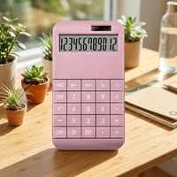 Calculatrice de bureau écologique à énergie solaire avec logo personnalisé pour étudiants et bureaux
