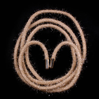 Vente en gros de sweats à capuche ajustables cordon de serrage rond en coton personnalisé brillant cordon de serrage avec vis en argent aglets