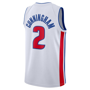 2025 Heren Detroit # 2 Cunningham Jersey Custom Basketball Geborduurde Shirts Geborduurde Jeugd Uniformen Sportkleding met Logo's - Product Image 3