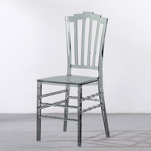 Silla de Bambú Transparente, Silla de Acrílico para Banquetes de Boda, Silla de Comedor para Exteriores, Silla de Plástico Resistente de PC - Product Image 1