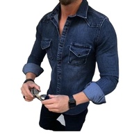 Chemise en jean pour homme la plus vendue, manches longues, anti-plis, séchage rapide, respirante, nouvelle collection automne de BD
