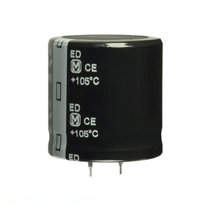 Condensateur à travers trou 270 µF, 20 %, 450 V, CAP ALUM 270UF 20% 450V SNAP TH EET-ED2W271DA, Distributeur agréé - Product Image 1