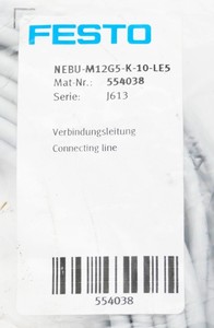 Câble de connexion <span class=keywords><strong>NEBU</strong></span>-<span class=keywords><strong>m12g5</strong></span>-k-10-le5 554038 neuf - non utilisé - Commande mondiale n° 554038 Série <span class=keywords><strong>NEBU</strong></span> Câble de connexion PLC - Product Image 2